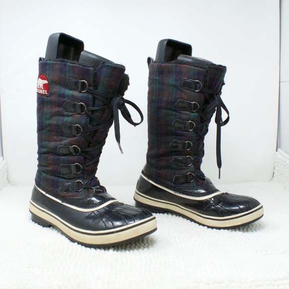 Sorel Shoes - SOREL Plaid Tivoli Mid Calf Fleece Lined Boots 9